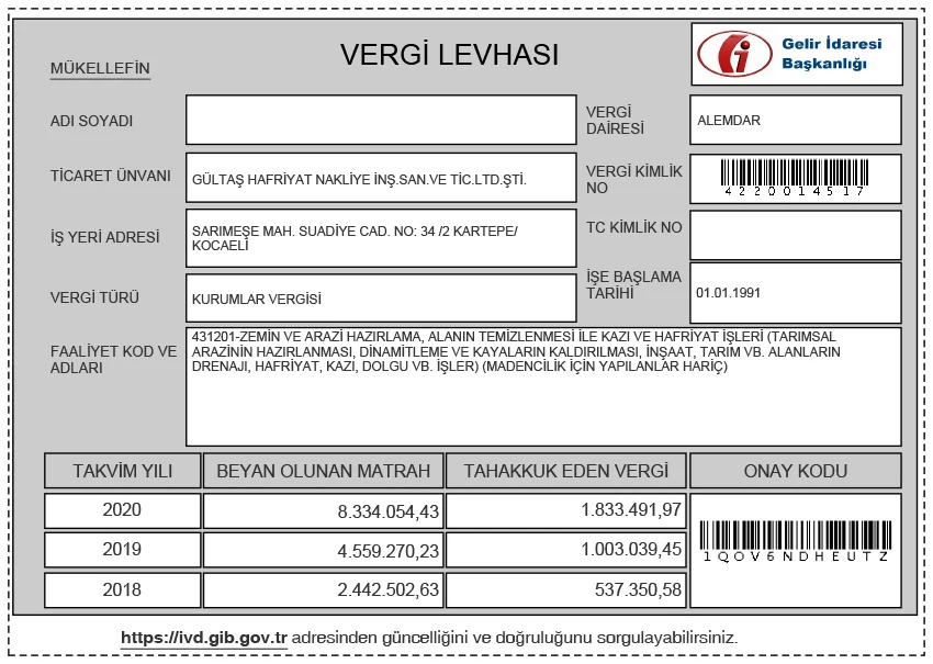 Vergi levhası